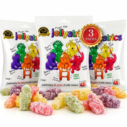 Jellyatrics jelly babies - jelly, 150g
